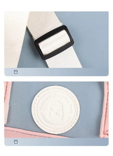 Mother &amp; Baby Backpack, Multi-Function, large Capacity, Portable, All-fashion, Single Shoulder Crossbody (W23 x D13 x H23)cm - Grey