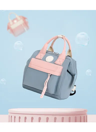 Mother &amp; Baby Backpack, Multi-Function, large Capacity, Portable, All-fashion, Single Shoulder Crossbody (W23 x D13 x H23)cm - Grey