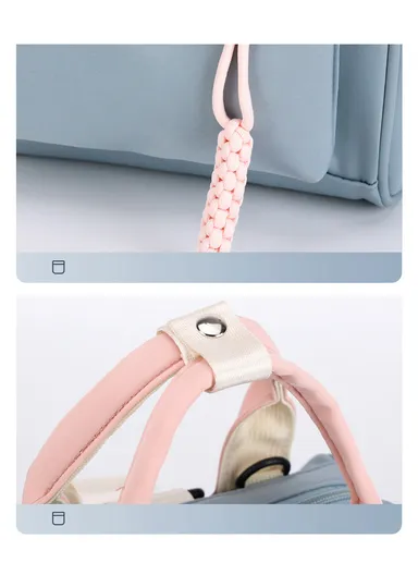 Mother &amp; Baby Backpack, Multi-Function, large Capacity, Portable, All-fashion, Single Shoulder Crossbody (W23 x D13 x H23)cm - Grey