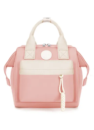 Mother &amp; Baby Backpack, Multi-Function, large Capacity, Portable, All-fashion, Single Shoulder Crossbody (W23 x D13 x H23)cm - Pink