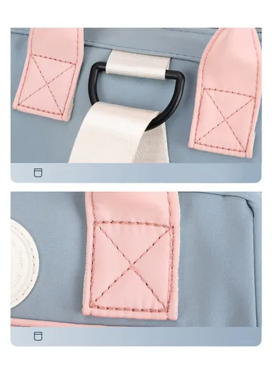 Mother &amp; Baby Backpack, Multi-Function, large Capacity, Portable, All-fashion, Single Shoulder Crossbody (W23 x D13 x H23)cm - Pink