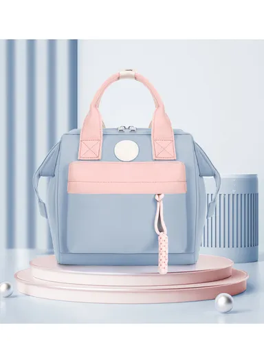 Mother &amp; Baby Backpack, Multi-Function, large Capacity, Portable, All-fashion, Single Shoulder Crossbody (W23 x D13 x H23)cm - Pink