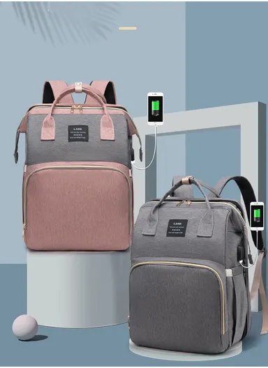 Backpack Diaper Bag Stylish Practical Mommy Bag Backpack with Sunshade Net Arch Spacious Organized Diaper Bag for Baby Essentials Mother Baby (W31 x D20 x H41)cm - Somo