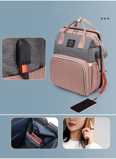 Backpack Diaper Bag Stylish Practical Mommy Bag Backpack with Sunshade Net Arch Spacious Organized Diaper Bag for Baby Essentials Mother Baby (W31 x D20 x H41)cm - Somo