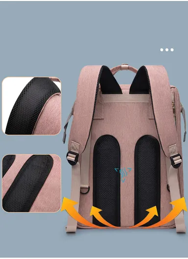 Backpack Diaper Bag Stylish Practical Mommy Bag Backpack with Sunshade Net Arch Spacious Organized Diaper Bag for Baby Essentials Mother Baby (W31 x D20 x H41)cm - Somo