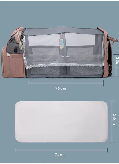 Backpack Diaper Bag Stylish Practical Mommy Bag Backpack with Sunshade Net Arch Spacious Organized Diaper Bag for Baby Essentials Mother Baby (W31 x D20 x H41)cm - Somo