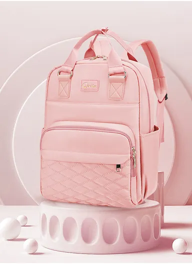 Fashionable &amp; Functional Diaper Backpack With Spacious Compartments &amp; Waterproof Protection (W29 x D16 x H39)cm - Pink