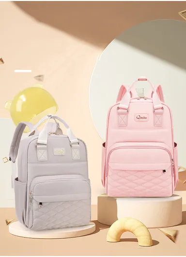 Fashionable &amp; Functional Diaper Backpack With Spacious Compartments &amp; Waterproof Protection (W29 x D16 x H39)cm - Pink