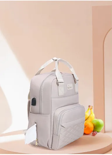 Fashionable &amp; Functional Diaper Backpack With Spacious Compartments &amp; Waterproof Protection (W29 x D16 x H39)cm - Pink