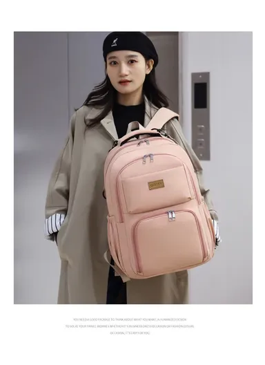 Diaper Bag Multi-Function Waterproof Travel Backpack Nappy Bags Large Capacity Stylish and Durable for Baby Care (W30 x D18x H43)cm - Gray