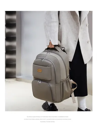 Diaper Bag Multi-Function Waterproof Travel Backpack Nappy Bags Large Capacity Stylish and Durable for Baby Care (W30 x D18x H43)cm - Gray