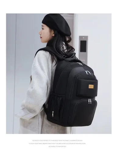 Diaper Bag Multi-Function Waterproof Travel Backpack Nappy Bags Large Capacity Stylish and Durable for Baby Care (W30 x D18x H43)cm - Gray