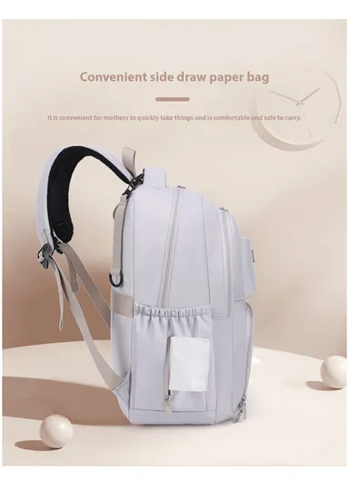 Diaper Bag Multi-Function Waterproof Travel Backpack Nappy Bags Large Capacity Stylish and Durable for Baby Care (W30 x D18x H43)cm-Olive