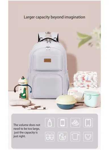 Diaper Bag Multi-Function Waterproof Travel Backpack Nappy Bags Large Capacity Stylish and Durable for Baby Care (W30 x D18x H43)cm - Navy