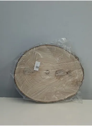 Natural Pine Round Wood Slice with Wood Bark Discs Wedding Craft (D40 x H4)cm