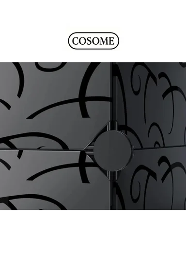 8 Cubes 2 Columns 4 Rows Waterproof DIY Plastic Storage Cabinet (W75 x D37 x H148)cm - Black