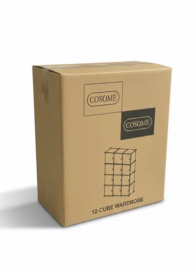 Heavy-Duty Durable DIY Portable Closet Wardrobe Bedroom Storage Organizer with 2 Hanging Rods (W110 x D37 x H148)cm - Black &amp; White