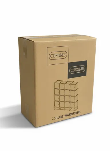 8-Cubes 3-Shelves Heavy-Duty Durable DIY Portable Closet Wardrobe Bedroom Storage Organizer with 4 Hanging Rods (W146 x D37 x H181.5)cm - Black &amp; White