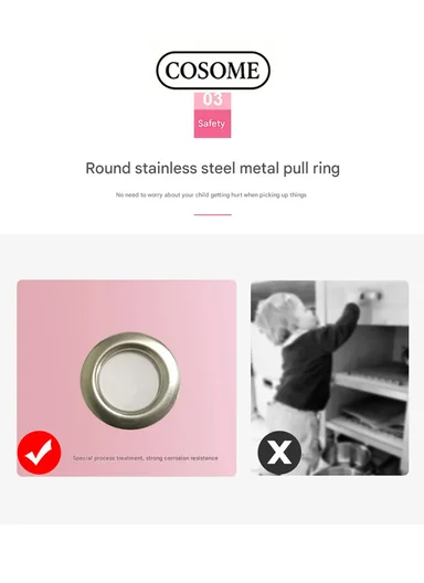 6 Cubes 2 Columns 3 Rows Waterproof DIY Plastic Storage Cabinet (W75 x D37 x H110)cm - Pink