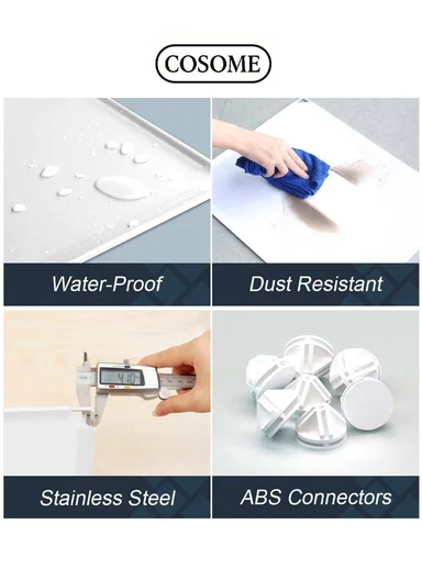 6 Cubes 2 Columns 3 Rows Waterproof DIY Plastic Storage Cabinet (W75 x D37 x H110)cm - Colorful