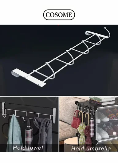 12-Layer 6 Cubes Heavy-Duty Shoe Stand With Hanger Portable, Convertible with Doors, Shoe Rack, Strong Lightweight, Wardrobe Organizer Storage Box JL-2004 (W85 x D32 x H96)cm - White