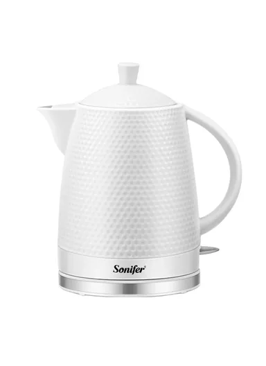 1500W 1.8L Electric Ceramic Kettle with Automatic Shut-off, Boil-dry Protection &amp; 360-degree Rotational Base SF-2058