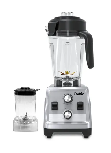 1800W 3L Electric High-Power Motor Blender with Grinding Cup, Adjustable Speed 4-Stainless Steel Blades Blender with Timer SF-8145