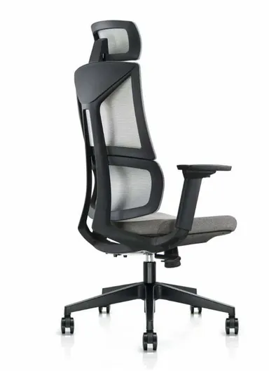 Ergonomic Position-Locking Mechanism Office Chair, Desk Chair with Waist Support, 3D Armrest, Adjustable Height &amp; Headrest Adjustment 6225A-2 (W66 x D68 x H120-130)cm - Grey