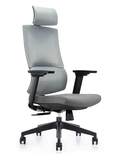 Ergonomic Position-Locking Mechanism Office Chair, Desk Chair with Waist Support, 3D Armrest, Adjustable Height &amp; Headrest Adjustment 6225A-2 (W66 x D68 x H120-130)cm - Grey