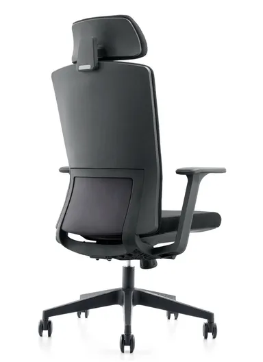 Ergonomic Office Chair, Desk Chair with Position-Locking Mechanism, High-Density Foam Seat, Adjustable Height &amp; Headrest Adjustment 6220A-2 (W66 x D70 x H126-116)cm - Black