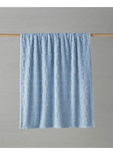 Fancy Love Jacquard Wellsoft Tv Blanket 120x160 cm Light Blue