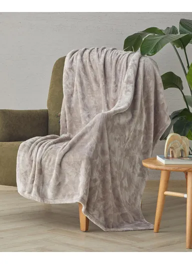 Ramona Jacquard Supersoft TV Blanket 120x160 cm Beige