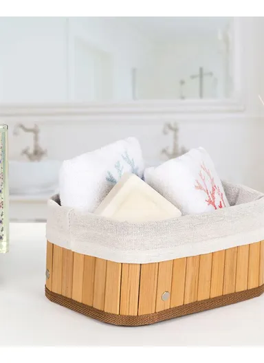 Fancy Folding Basket 20x15x10 cm Beige