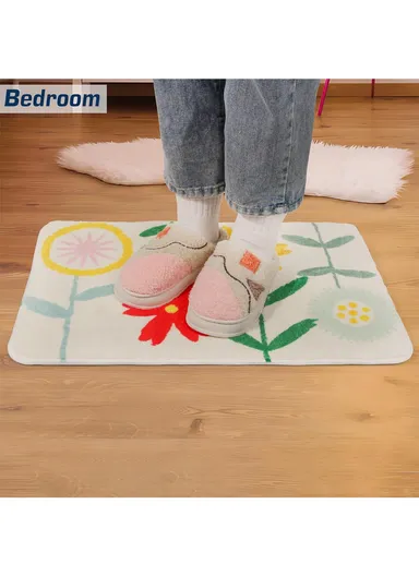 50x80cm Strong Water Absorbent Non-Slip Polyester Microfiber Bath Door Mat - Style2