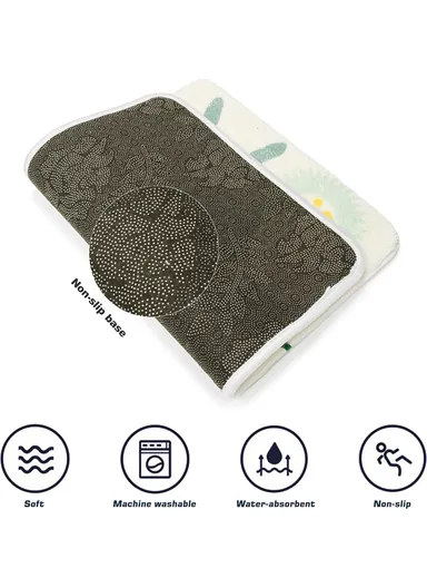 50x80cm Strong Water Absorbent Non-Slip Polyester Microfiber Bath Door Mat - Style3