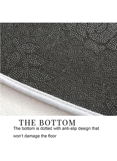 50x80cm Strong Water Absorbent Non-Slip Polyester Microfiber Bath Door Mat - Style4