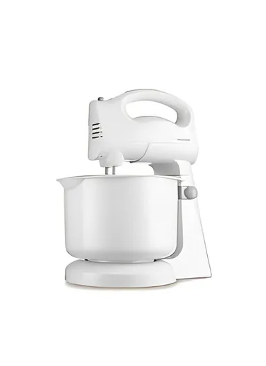 KENWOOD Stand Mixer Hand Mixer (Electric Whisk) 250W with 2.7L Rotary Bowl, 6 Speeds + Turbo Button, Twin Stainless Steel Kneader and Beater for Mixing, Whipping, Whisking, Kneading White