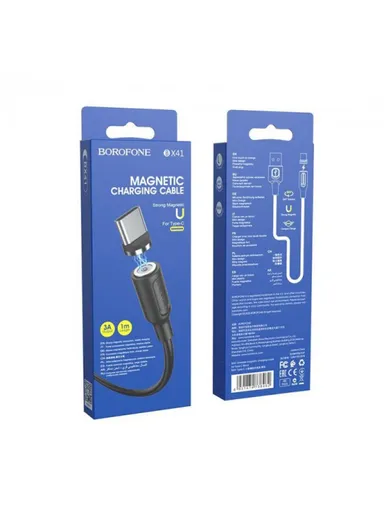 1m Current up to 2.4A BOROFONE BX41 Amiable Magnetic Charging Cable for Type C