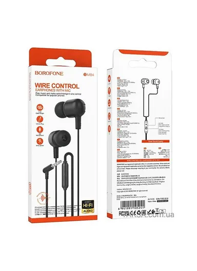 1.2m 3.5mm Wired headphones Borofone BM84 - White