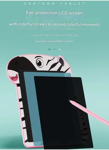 9-Inch LCD Writing Tablet For Kids Reusable Doodle Board With Pressure-Sensitive Technology - Gold