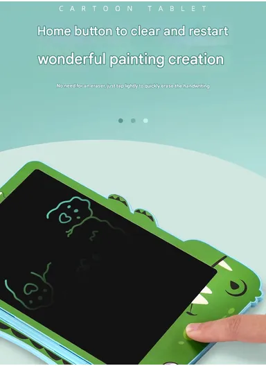 9-Inch LCD Writing Tablet For Kids Reusable Doodle Board With Pressure-Sensitive Technology - Gold