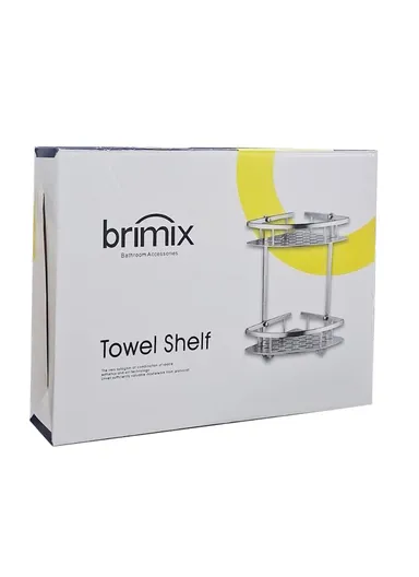 2-Layers Stainless Steel Corner Basket Multifunctional, Rust-Proof, &amp; Space-Saving Organizer for Bathroom &amp; Kitchen MK-S8158-2 (W24 x D7 x H31.5)cm