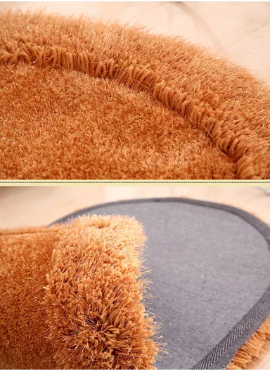 Non-Slip Soft &amp; Comfortable Polyester Carpet Machine Washable With Vibrant Colors (L80 x W50)cm - Dark Brown