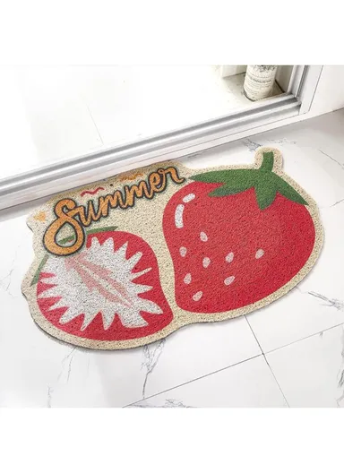 80x50cm Durable PVC Indoor Door Mat High-Traction Dirt-Absorbing &amp; Easy-Clean Design - Summer