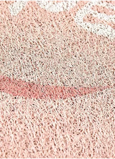 80x50cm Durable PVC Indoor Door Mat High-Traction Dirt-Absorbing &amp; Easy-Clean Design - Peach