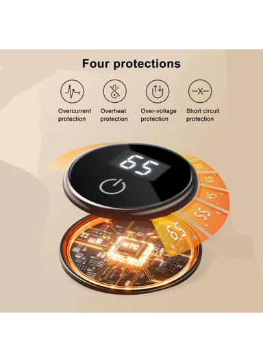 Multifunctional Down Cotton Waterless Electric Heating Hand Warmer Bag (L26 x W27 x T5)cm - White