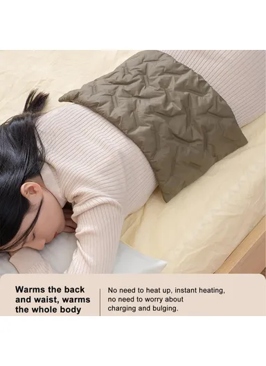 Multifunctional Down Cotton Waterless Electric Heating Hand Warmer Bag (L26 x W27 x T5)cm - Orange