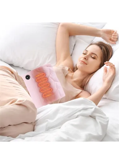 Multifunctional Down Cotton Waterless Electric Heating Hand Warmer Bag (L26 x W27 x T5)cm - Orange