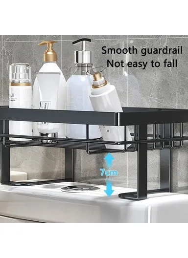 3 Layer Over-The-Toilet Carbon Steel Storage Rack Shelf for Bathroom Organization - White