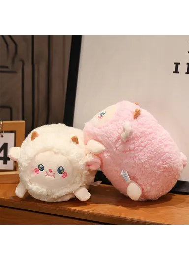 21cm Stuffed Doll Toy Cartoon Cute Lamb PP Cotton Plush Doll for Children's Doll Machine, Random Color